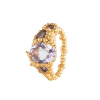 House Of Vincent - Moonlit Secret Gilded ring - guld/lilla - House of Vincent