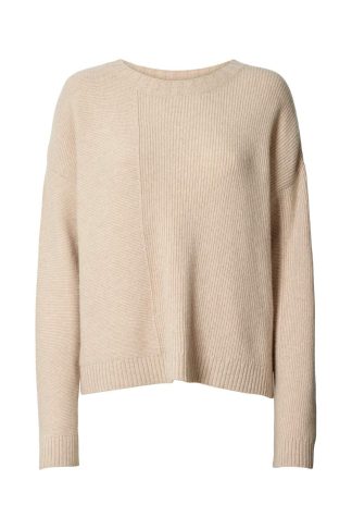 Rabens Saloner - Baria striktrøje  - creme - Size (l) - Rabens Saloner