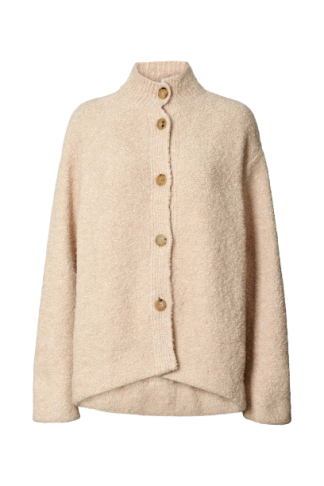 Rabens Saloner - Naja strikcardigan  - beige - Size (m) - Rabens Saloner