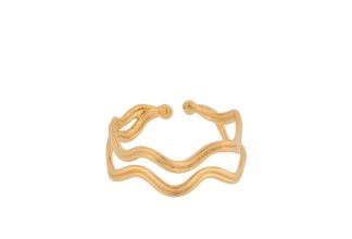 Pernille Corydon - Double Wave ring - forgyldt - Pernille Corydon