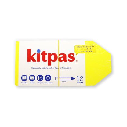 Kitpas - Farveblyanter, stor  - mønstret - Size (12 psc) - Kitpas