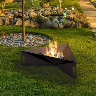 Sola trekantet firepit - 79 cm